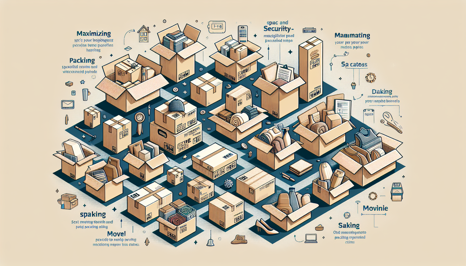 Maximisez l'Espace et la Sécurité: Astuces pour Emballer Vos Affaires avec les Cartons Spécialisés de CartonDem